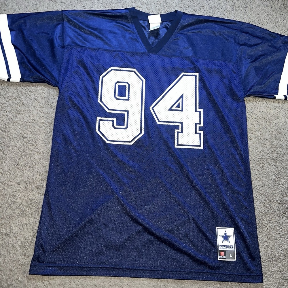 Dallas Cowboys Football Jersey Mens Large Navy Blue NFL Football Reebok Ware 94